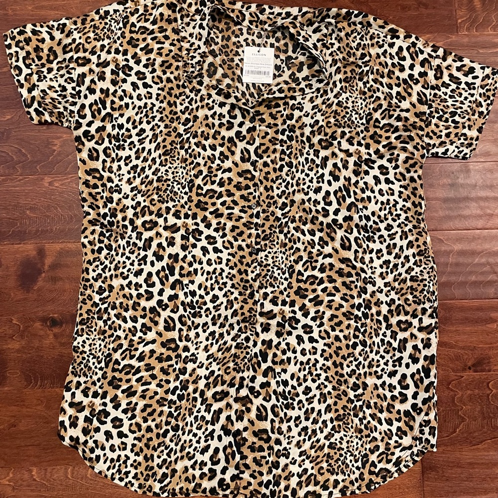 Ellison Leopard Print Shirt Dress